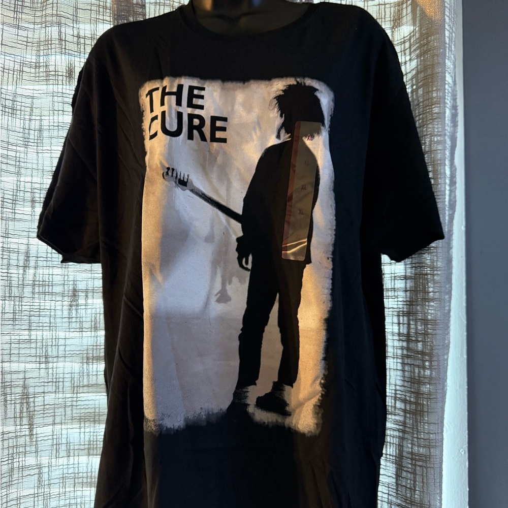 Black Short Sleeve Tee with The Cure Graphic